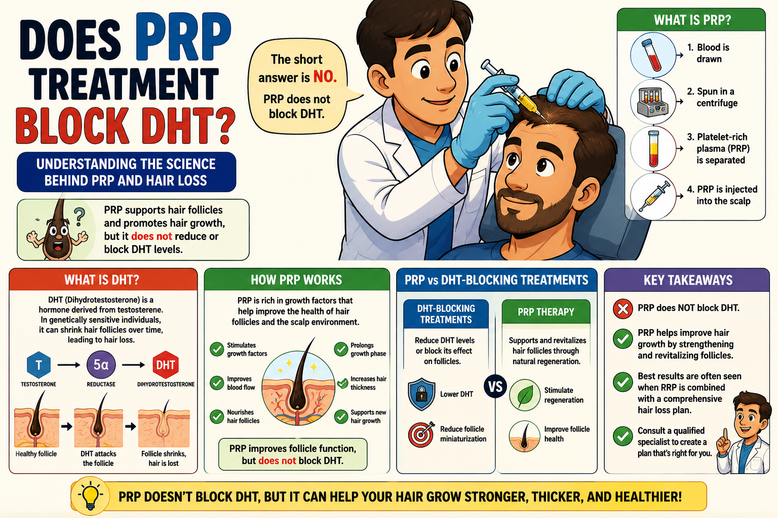 does PRP treatment block DHT