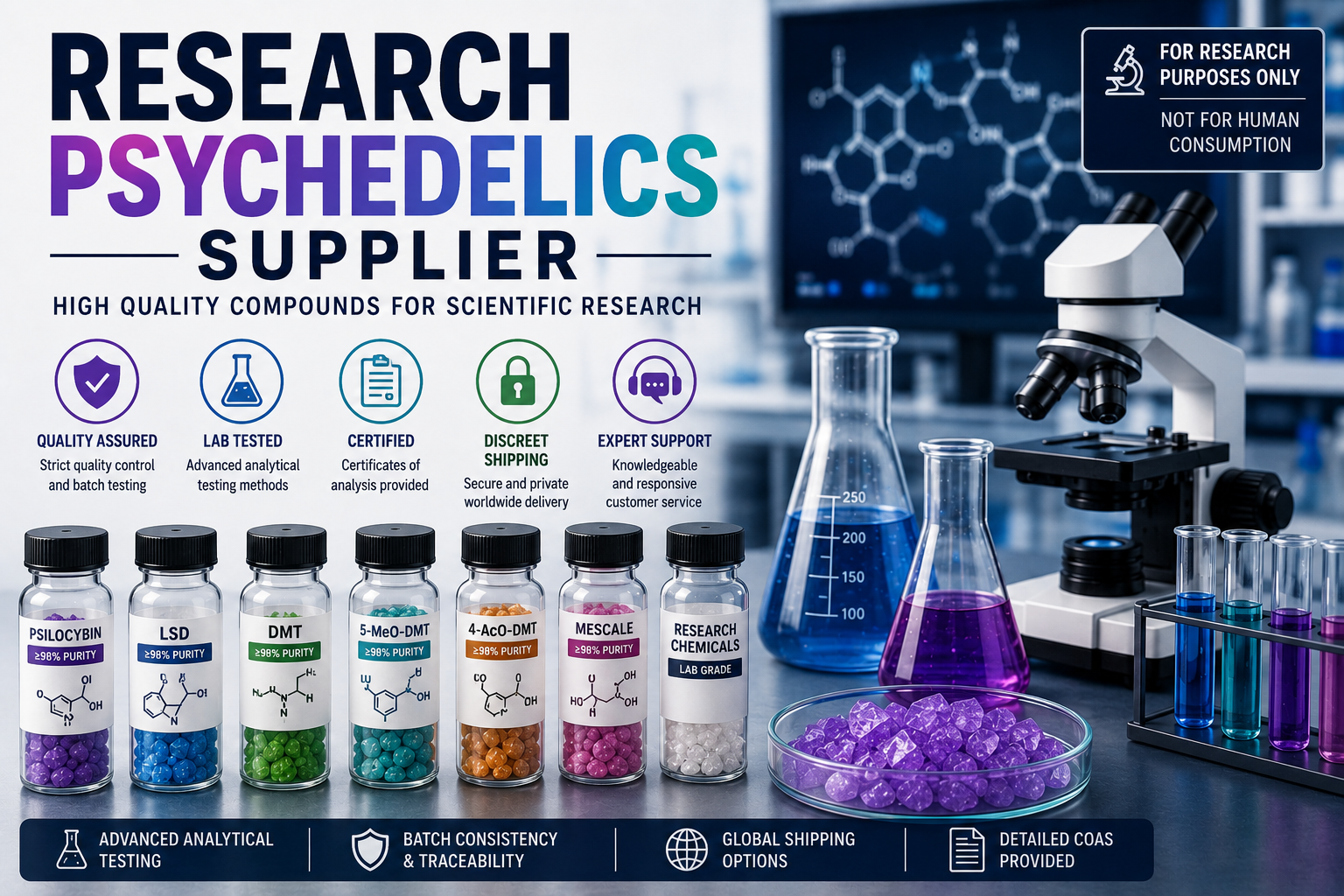 Research Psychedelics Supplier: What Researchers Look for in Scientific Chemical Providers